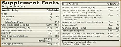Emergen-C 130213 scoop and bottle ready for daily use