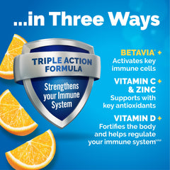 Emergen-C Immune+ BetaVia ingredient closeup showing algae-derived activation