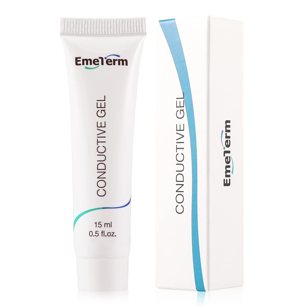 EmeTerm conductive gel bottle for smooth electrode contact.