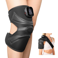 Emicool cordless knee massager with heat and vibration for targeted relief.