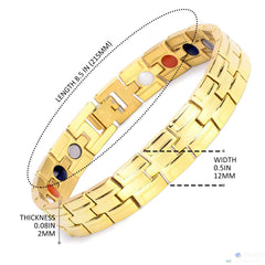 Emmori bracelet side view gold, slim profile for occasions