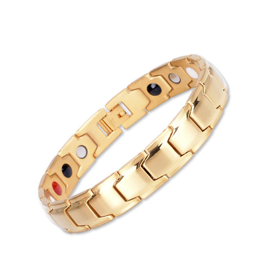 Emmori Ultra Strength Magnetic Bracelet front view with 3500 Gauss magnets for daily wear and potential circulation support.