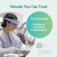EmpowerDX CLIA-certified lab badge signals trusted testing standards.