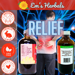 Em's Herbals product on shelf highlights pure, limited-ingredient formulation.