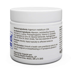 Close-up of Emuaid Ointment applied to irritated skin for relief.