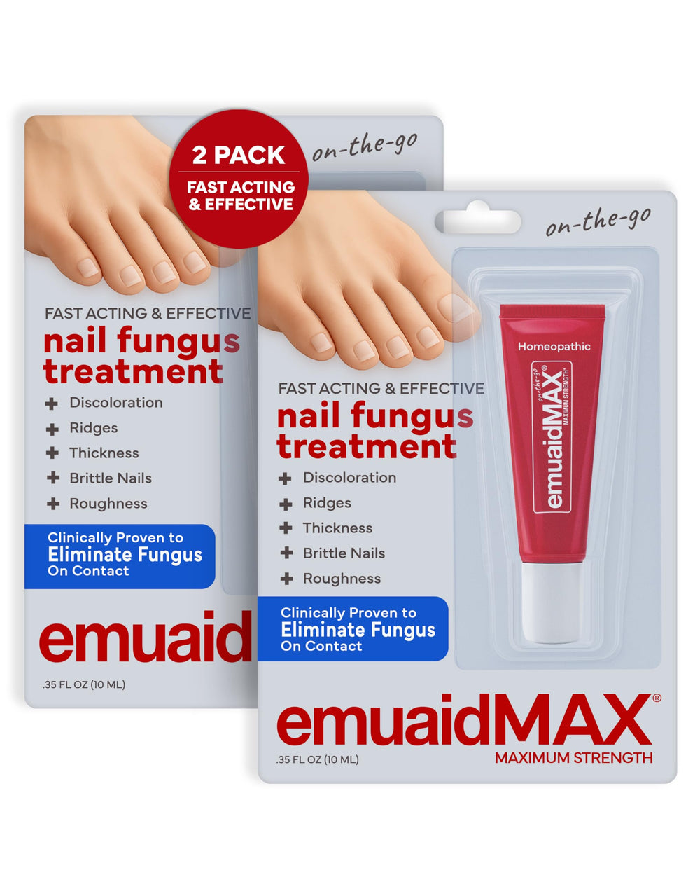 EMUAIDMAX nail fungus ointment tube for clearer nails and daily support.