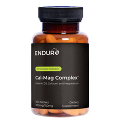 Endur Cal-Mag Complex bottle front showing daily bone and heart support.