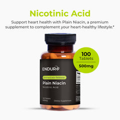 Endurance Products Endur Plain Niacin tablet core slow-release visualizes gradual delivery.