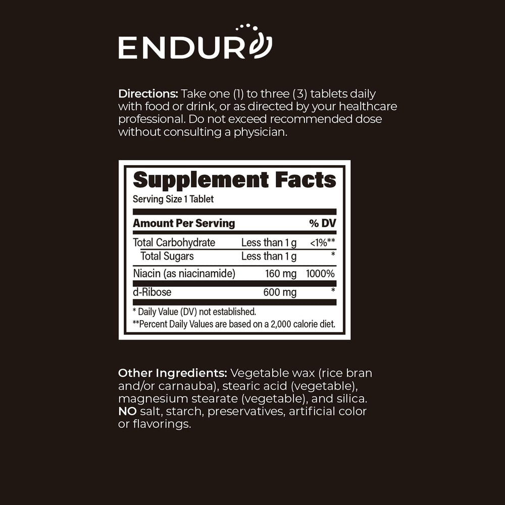 Endurance RIAGEV vegan gluten-free claim on packaging label.