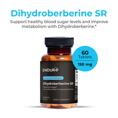Endurance Dihydroberberine tablets in hand; easy to swallow