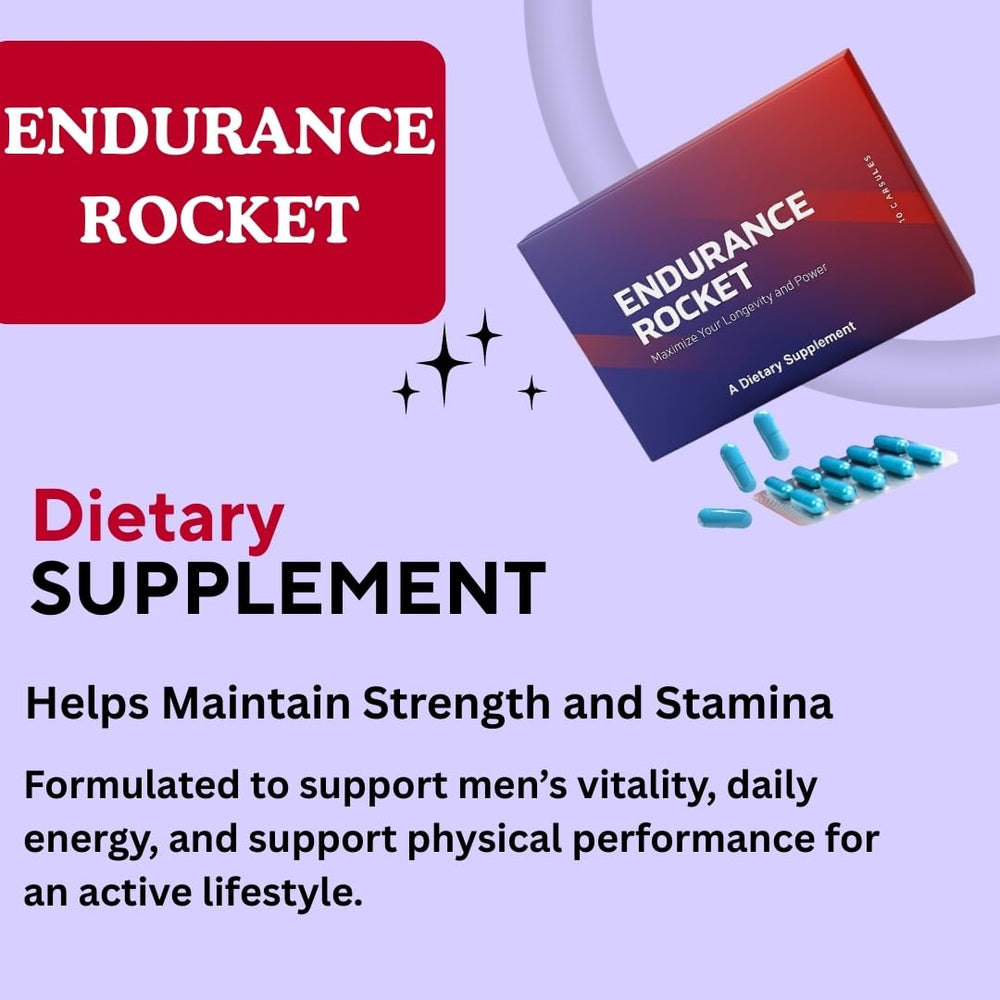 Endurance Rocket capsules close-up highlighting convenient capsule format for easy dosing