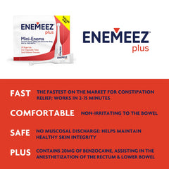Enemeez Plus benzocaine 20mg emphasizes numbing action for gentler use.