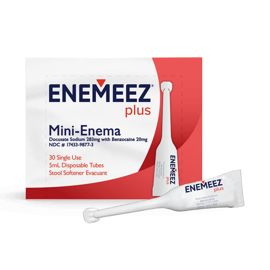 Enemeez Plus fast-relief enema bottle pour for quick comfort