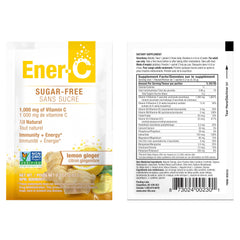 Travel-ready Ener-C sachets for on-the-go hydration and energy.