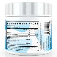 Packaging image featuring Energievoll Bovine Colostrum powder for long shelf life