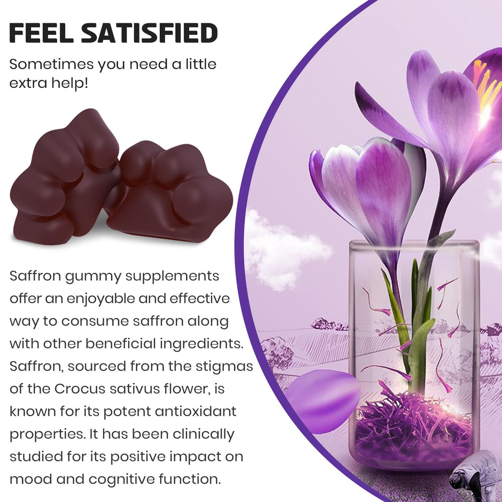 Enerlix Saffron Gummies in hand suggesting easy daily use