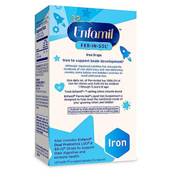 Enfamil Fer-in-Sol 50 mL bottle supports multiple daily uses.