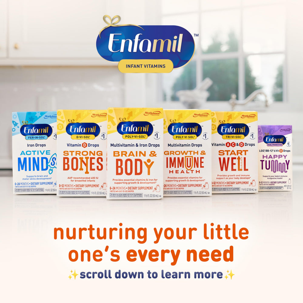 Enfamil Poly-Vi-Sol fruit-flavor appealing to picky eaters.