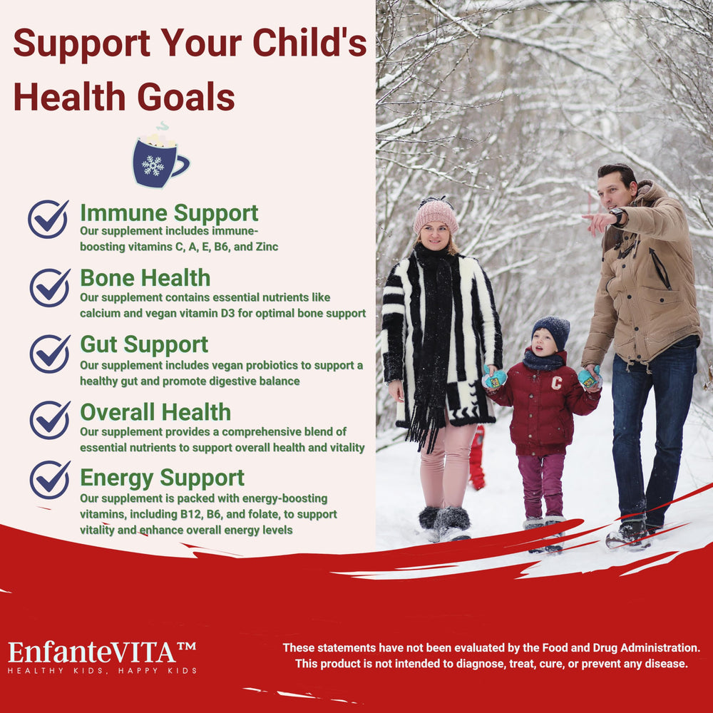 EnfanteVITA immune-support vitamins with D3 and zinc for daily resilience.