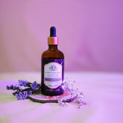 Enhanced Essentials lavender oil for soothing baths and ritual self-care.