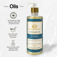 Enhanced Essentials Toning Oil label closeup with clean, plant-based ingredients