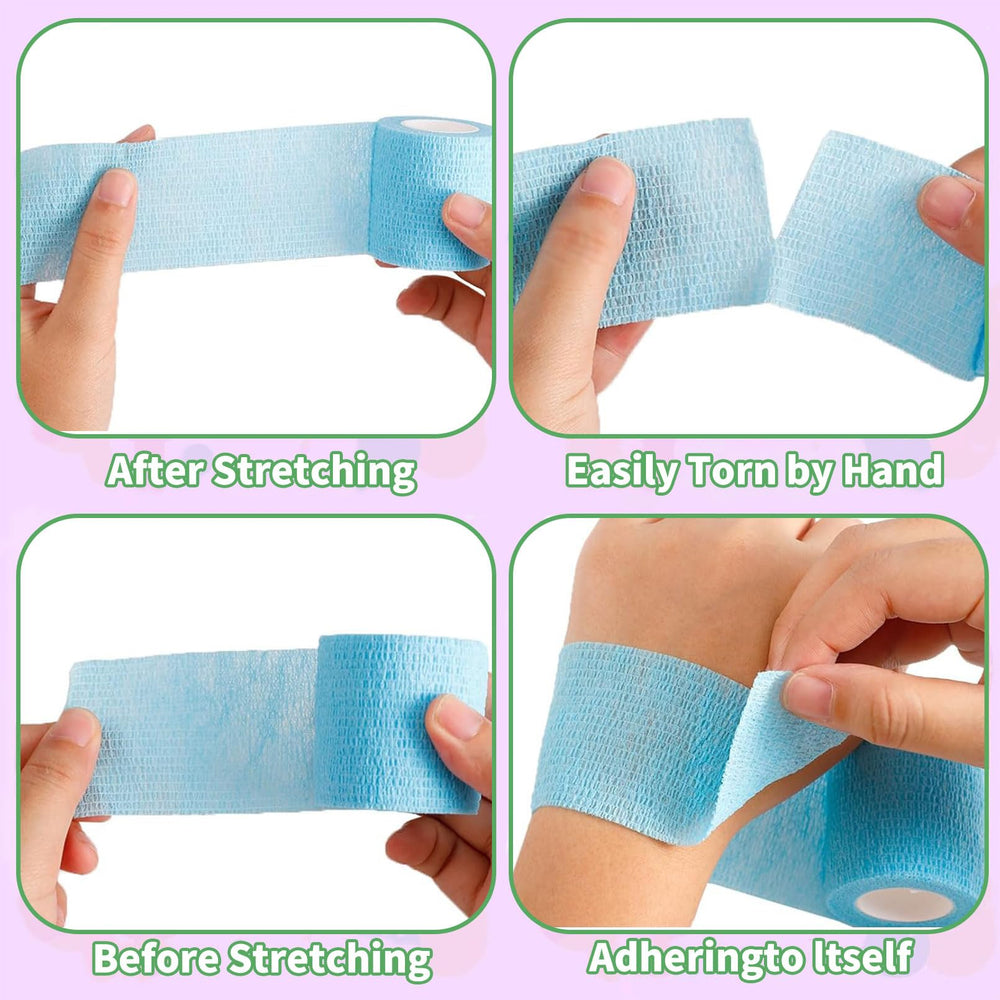 Portable, individually wrapped rolls fit in first-aid kits.