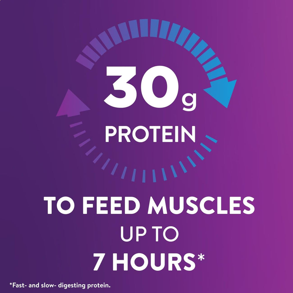 Ensure Max Protein Milk Chocolate shake in glass ready to enjoy after training