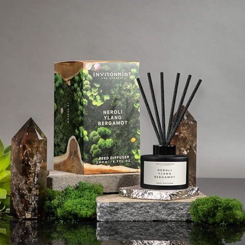 ENVIRONMENT CN5 in living room scene emphasizes continuous aroma without sprays.