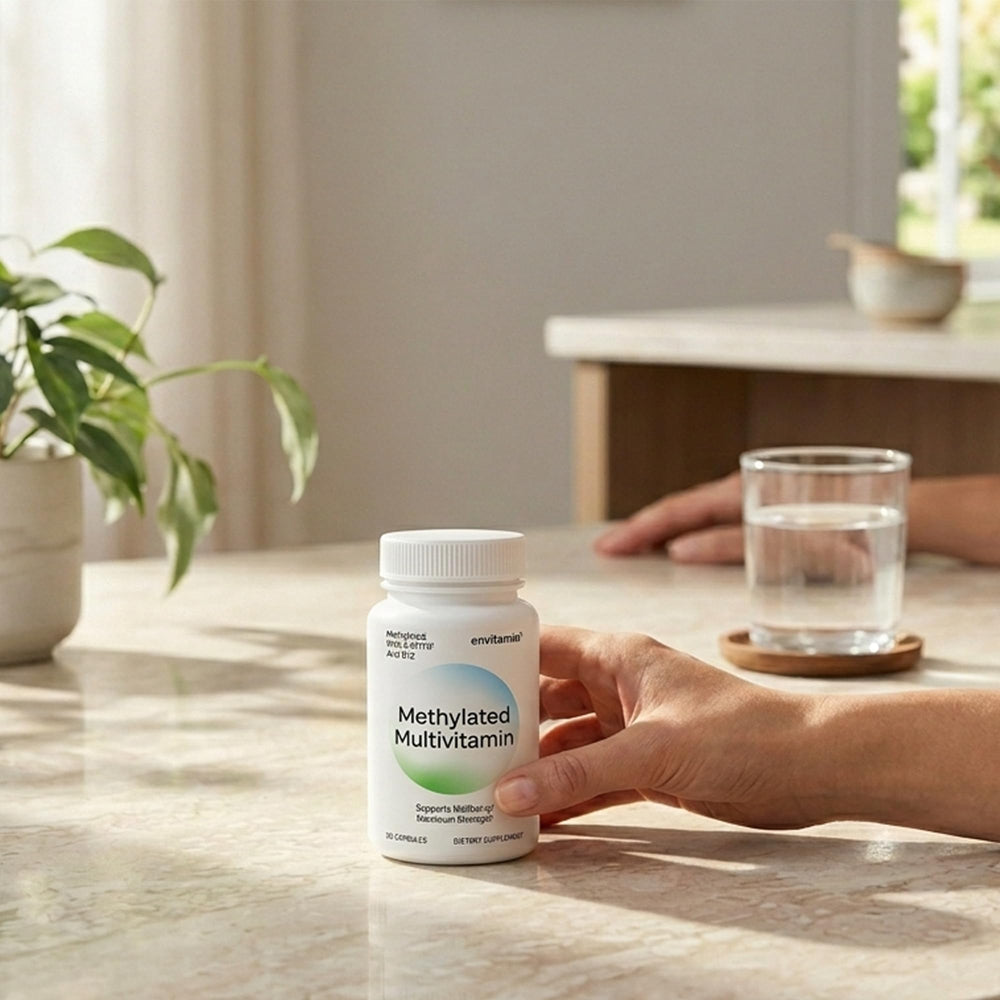envitamin methylated multivitamin ingredients chart detailing key micronutrients