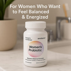 envitamin Probiotic for Women Balance capsule macro texture emphasizing quality ingredients for daily use.