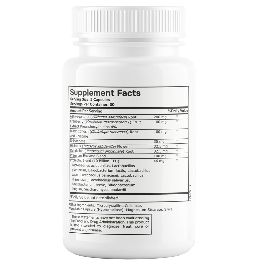 envitamin Probiotic for Women Balance packaging hints of dandelion and black cohosh for natural wellness.