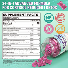 EnvyCure Cortisol Gummies bottle closeup shows vegan, sugar-free formula.
