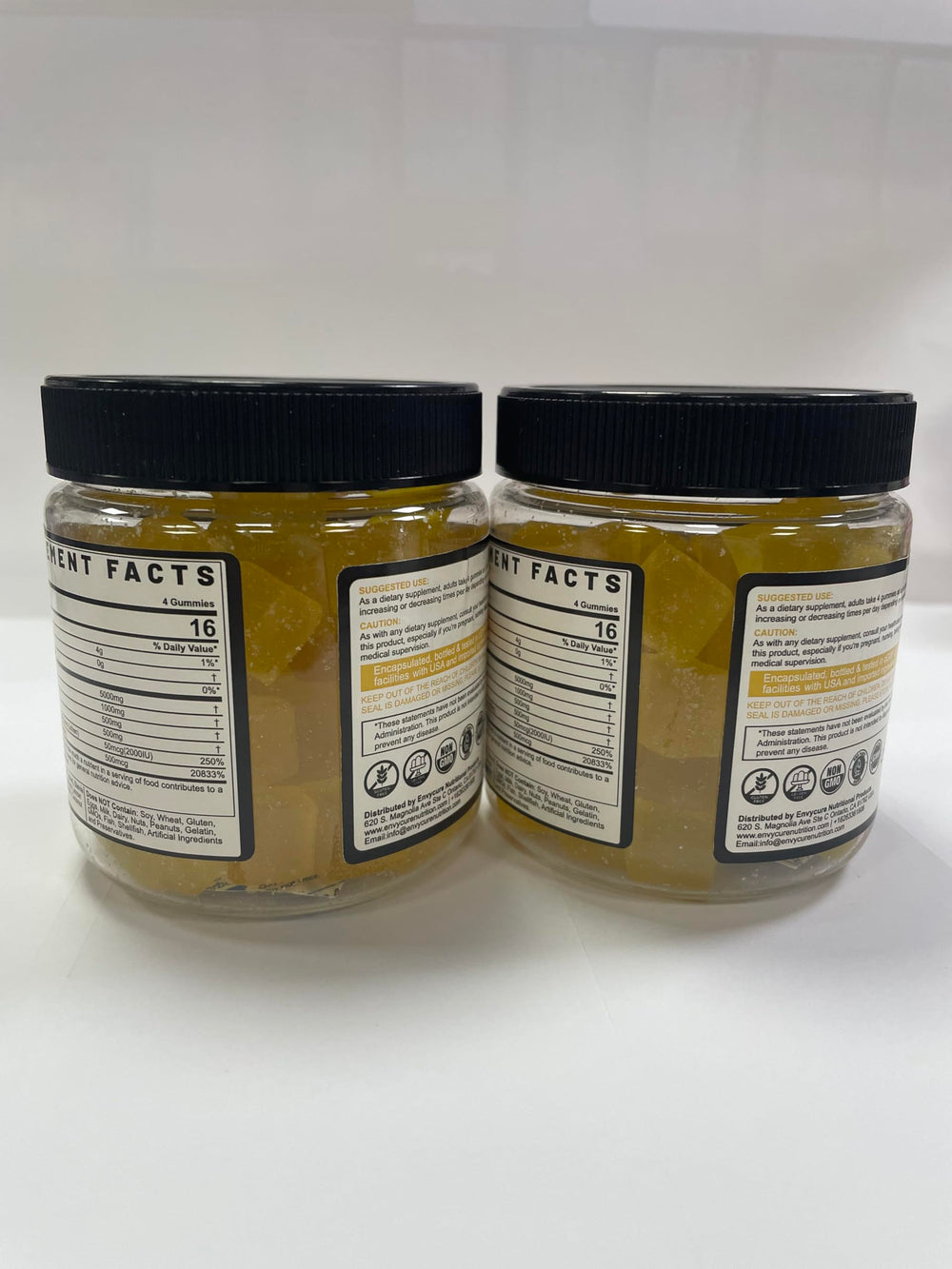 EnvyCure two-pack box beside shaker for daily routines.