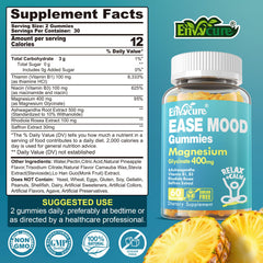 EnvyCure gummies bottle back highlighting ingredients and vegan formula.