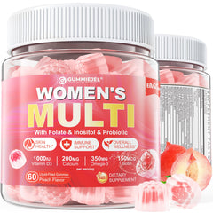 EnvyCure sugar-free women's multivitamin gummies bottle close-up for daily immune support.