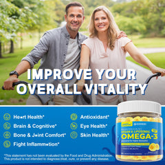 EnvyCure vegan omega-3 gummies pack communicates value in 2-pack