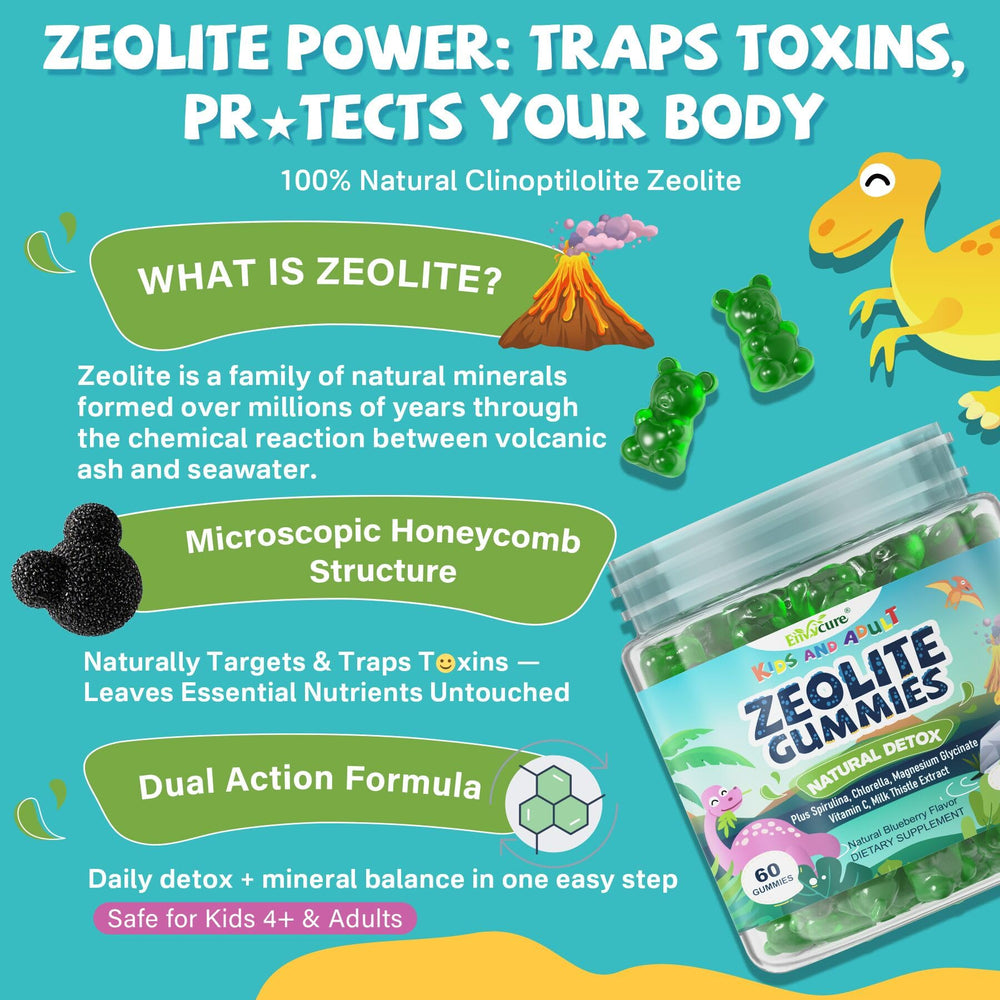 EnvyCure Zeolite Detox Gummies ingredients with Spirulina and Chlorella support immune vitality.