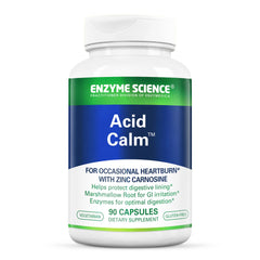 Enzyme Science Acid Calm bottle front showing packaging for digestive support