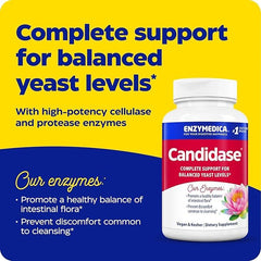 Enzymedica Candidase capsules in hand for a daily cleansing routine