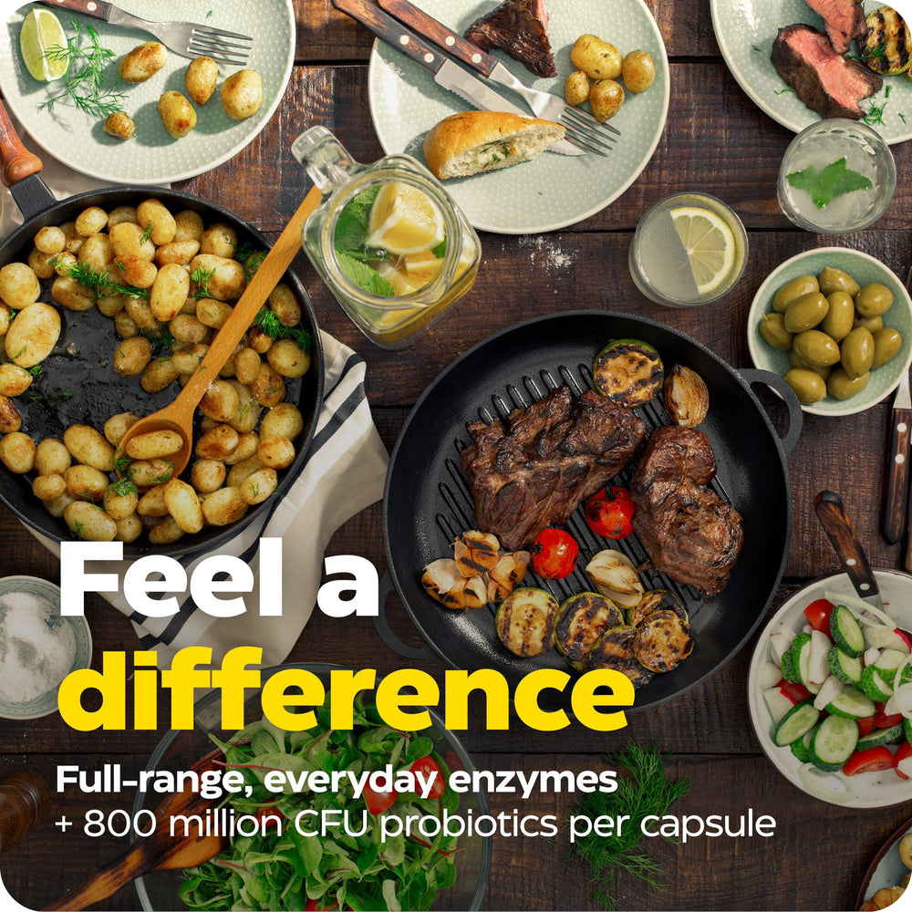 Capsule breaking down fats, proteins, and carbs for digestion.