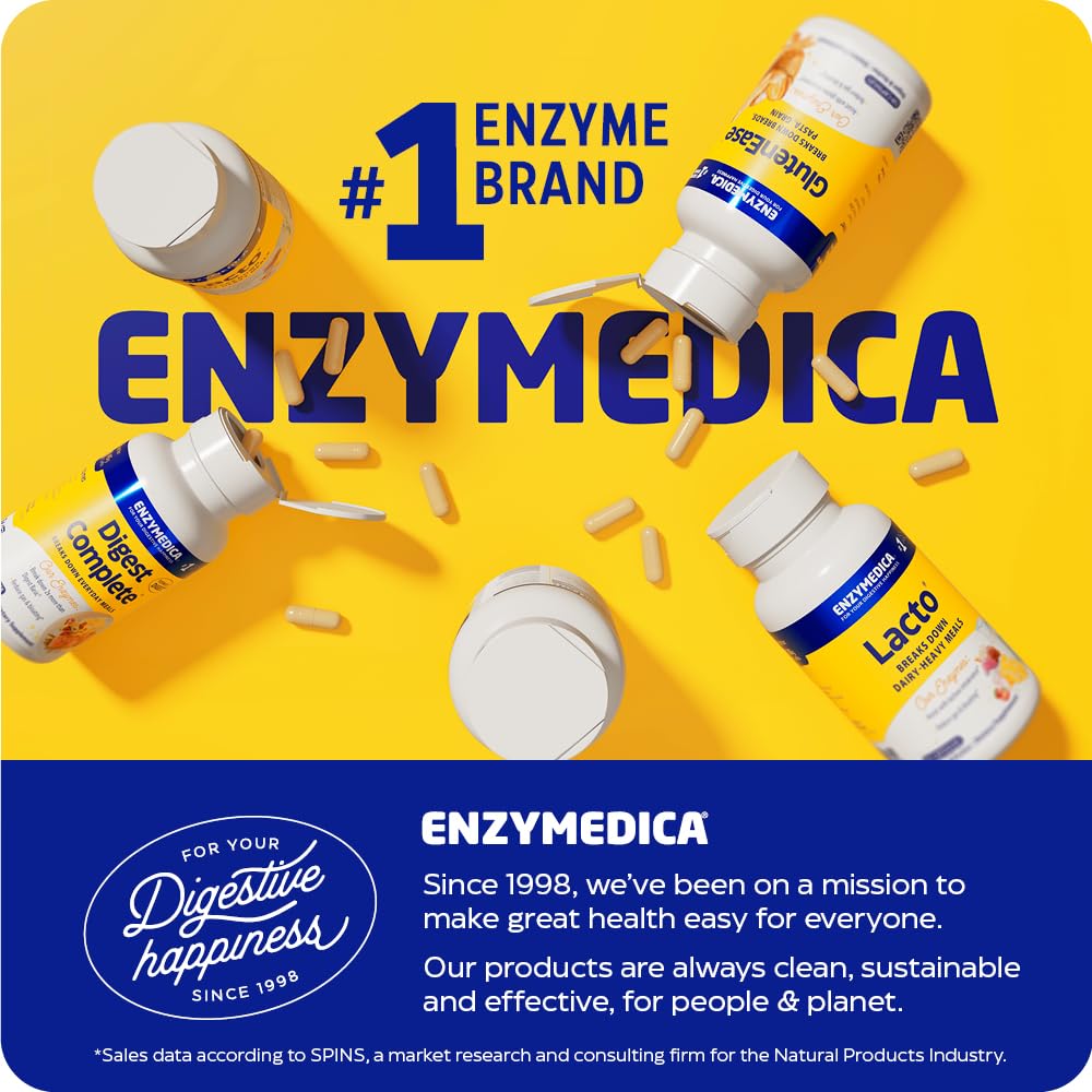 Enzymedica Digest Gold ATPro back-of-bottle nutrition panel.