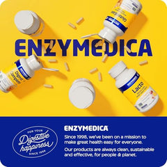 Enzymedica Digest Gold bottle nutrition info highlights macro breakdown.