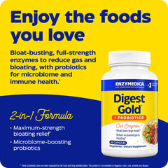 Digest Gold capsules ready for daily use with meals.