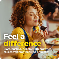 Single capsule daily dose illustrating fat, protein, and carb digestion support.