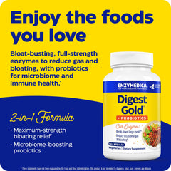 Enzymedica Digest Gold probiotic culture illustration for gut balance