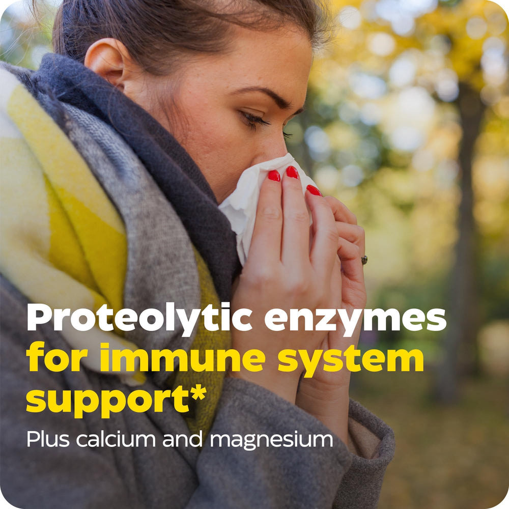 Enzymedica Immune Defense bottle with eco-friendly packaging signals sustainability