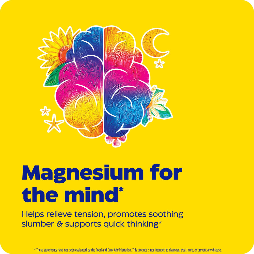 Enzymedica Magnesium Mind sleep-support imagery suggests evening routine.