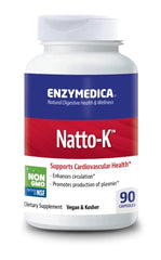 Enzymedica Natto-K nattokinase bottle front with clear branding
