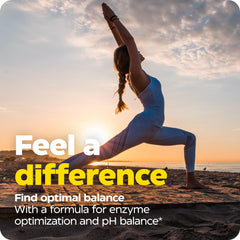 Enzymedica pH-Basic label highlights nutrients and enzymes for gut balance.