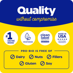 Enzymedica Pro-Bio capsule on white background promotes simple daily digestion support